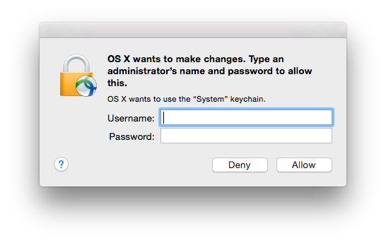 password for vpn on mac